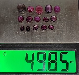 Cabochon de rubis étoilé naturel de qualité supérieure, taille ovale ronde, prix d'usine pour montures de bagues personnalisées - Product Image 3
