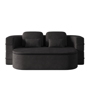 75 2 1 Foldable Convertible Sleeper Foam Sofa <b>Bed</b> Multi-Functional Chenille Floor <b>Folding</b> Sofa <b>Bed</b> - Product Image 5