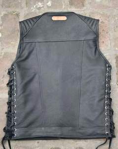 Chaleco de Motociclismo Resistente al Viento, Talla Grande, Chaleco de Cuero para Motociclistas Profesionales, Sin Mangas, para Todas las Estaciones - Product Image 2