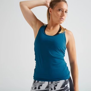 Camiseta sin mangas para mujer, tela elástica suave, sin mangas, cómoda, informal, para verano - Product Image 1