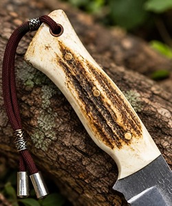 Cuchillo de caza de hoja fija de acero de alto carbono hecho a mano, con clip de sujeción, 10 pulgadas, 0.5mm de grosor, funda de cuero marrón, OEM - Product Image 2