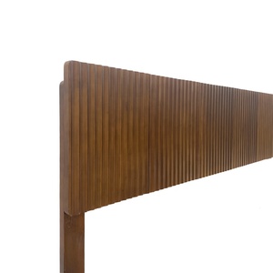 Estructura de cama de tamaño Queen de madera de primera calidad al por mayor con cabecero de madera diseño elegante respetuoso con el medio ambiente acabado en color personalizado OEM - Product Image 6