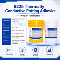 Composé de scellement en silicone bicomposant thermoconducteur A/B 1:1 par poids, étanche et isolant pour la construction, APSI 9225AB