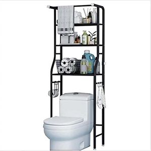 Scaffale Angolare per Bagno a 3 Ripiani, Organizzatore Autoportante in Acciaio Antiruggine Salvaspazio - Product Image 1