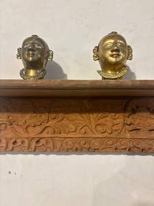 Étagère murale en bois artisanale avec sculpture florale |   Étagère murale multifonctionnelle rustique vintage pour salle de bain et salon - Product Image 5