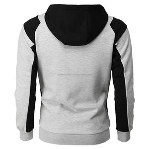 New Design 2021 Men Hoodie with Adjustable Drawstring <b>Full</b> <b>Zip</b> up Casual <b>Hoodies</b> - Product Image 4