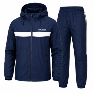 Conjunto de Chaqueta Cortavientos con Capucha NAVISTA SPORTS de Alta Calidad, Ecológico, Sólido, Informal, Holgado, Duradero, Impermeable, Transpirable y de Secado Rápido - Product Image 3