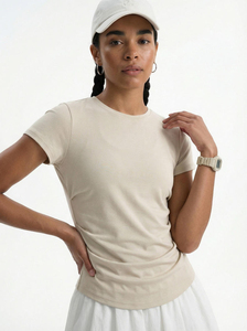 Camisetas de Algodón Grueso para Mujer, Camiseta Informal para Mujer, Camiseta Extra Grande para Mujer, Transpirable, 100% Algodón, Precio Económico - Product Image 2