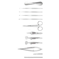 Ensemble d'instruments chirurgicaux pour chalazion, 12 pièces, acier inoxydable, réutilisables, outils chirurgicaux ophtalmiques de haute qualité, Medivolve