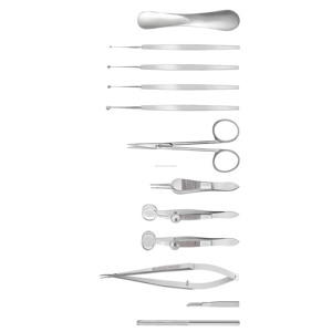 Ensemble d'instruments chirurgicaux pour chalazion, 12 pièces, en acier inoxydable, outils ophtalmiques, vente en gros, fabricant - Product Image 2