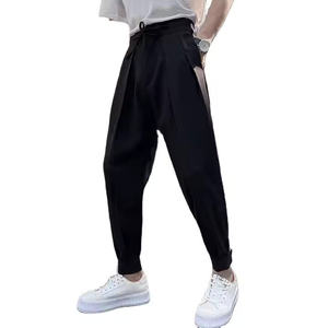 Pantalon décontracté homme 2025 de haute qualité, mode automne, coupe ample, taille mi-haute, 100% coton, infroissable, braguette zippée, multi-poches - Product Image 2