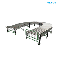 Table à roulettes motorisée professionnelle réglable et portable pour le déchargement de conteneurs en carton et acier en polyuréthane