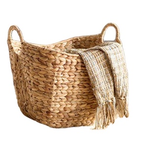<b>Hyacinth</b> <b>Basket</b> Cloth Storage <b>Basket</b> Hot Sale Color <b>Hyacinth</b> Storage Cloth <b>Basket</b> - Product Image 1