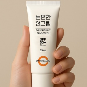 [CURAHEALBIO] Crème solaire à base de plantes respectueuse des yeux SPF50 PA Quatre, sans sensation de brûlure, protection UV douce pour le visage - Product Image 4