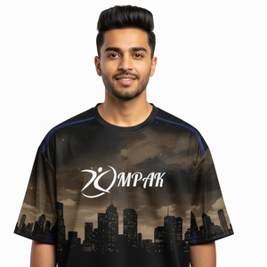 เสื้อยืดพรีเมียมทรงโอเวอร์ไซส์สำหรับผู้ชาย สไตล์ลำลองแนวสตรีท - Product Image 1