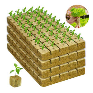 Blocs de laine de roche hydroponique de jardinage de 1,57 pouce pour la culture hydroponique agricole, cubes de semis hydroponiques 40*40*40 mm - Product Image 1