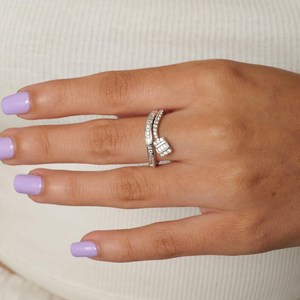 แหวนมอสซาไนต์ทรงต่างๆ หลายแบบ ดีไซน์ไขว้ วงแหวนเงินแท้ 925 ของแท้ พร้อมของขวัญสำหรับงานปาร์ตี้ ดีไซน์สวยเก๋ไม่ซ้ำใคร เครื่องประดับสุดเซอร์ไพรส์ - Product Image 3