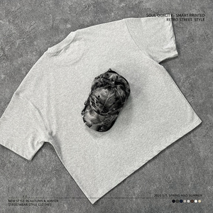 Camiseta Corta Extra Grande con Impresión DTG Personalizada, 240 g/m², 100% Algodón Orgánico, para Hombre, Estilo Urbano - Product Image 4