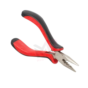 Herramientas Profesionales de Acero Inoxidable para Extensiones de Cabello, Nuevas Pinzas Reutilizables para Salón, Marca Privada, Mango Rojo y Negro - Product Image 1