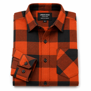 Camisas de Franela a Cuadros de Algodón para Hombre, Manga Larga, Diseño Personalizado al por Mayor - Product Image 6