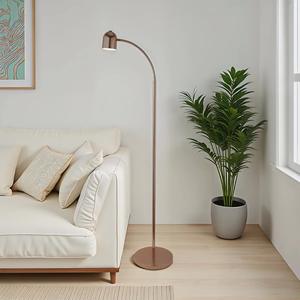 Lampe sur pied en métal mince et contemporaine avec capteur tactile pour éclairage d'angle de lecture - Product Image 1