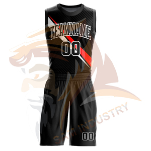 Tenues d'équipe de sport personnalisées très vendues, uniformes de basket-ball 100% polyester respirant et à séchage rapide - Product Image 2
