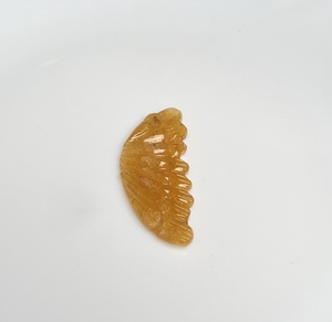 Natural Orange <b>Aventurine</b> Hand Carved Leaf Gemstone | Fancy Loose Carved Stone for Jewelry Making Wholesale - Product Image 2
