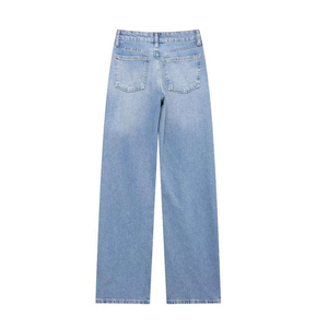 GREEN SWIFT INDUSTRIES Men's Polyester Pearl Cross Denim <b>Shorts</b> Breathable Stonewashed Loose Fit <b>High</b> <b>Waist</b> Straight Leg <b>Jeans</b> - Product Image 2