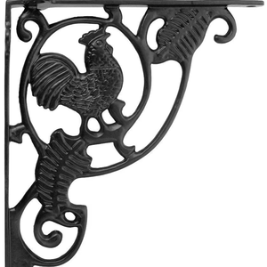 Support mural robuste en fonte vintage, décoratif, rustique, pour meubles, quincaillerie de support |   Support d'étagère flottante industrielle - Product Image 2