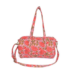 Bolsa de Lona de Algodón con Estampado Floral Hecha a Mano, Ligera, para Viajes, Gimnasio, Fin de Semana, con Correa de Hombro Ajustable - Product Image 2