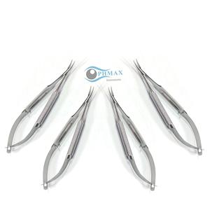 Portaagujas Barraquer Curvo Sin Bloqueo con Mandíbulas Delicadas, Instrumento Quirúrgico Oftalmológico de Acero Inoxidable - Product Image 5