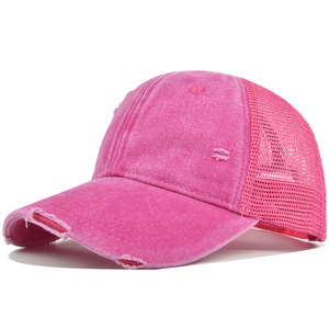 Gorra Trucker Vintage Lavada para Hombre y Mujer, Gorra de Béisbol con Malla Desgastada, Ajustable con Cierre a Presión, de 6 Paneles, Casual para Exteriores - Product Image 5