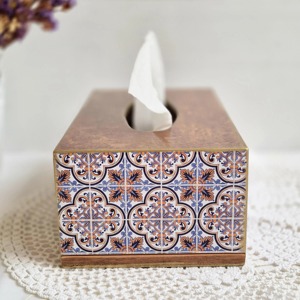 Boîte à mouchoirs en bois imprimée sérigraphiée, couleur unie, pour emballage minimaliste, vente en gros, étui de rangement - Product Image 5