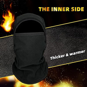 Pasamontañas térmico de forro polar resistente al viento para ciclismo, motociclismo y esquí, con cubrecuello y máscara facial. - Product Image 5