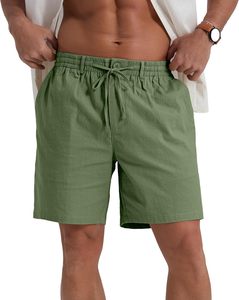 Shorts de sport athlétiques pour hommes, taille haute, avec cordon de serrage, respirants, anti-humidité, écologiques, décontractés, pour la gym et le sport - Product Image 1