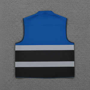 Gilet de travail réfléchissant durable avec bandes haute visibilité, conçu pour la sécurité au travail, gilet de sécurité pour hommes - Product Image 3