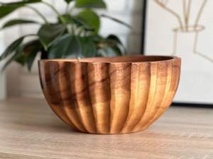 ชามไม้ธรรมชาติอัจฉริยะ ใช้แล้วทิ้ง เป็นมิตรกับสิ่งแวดล้อม ทำด้วยมือ ปลอดภัยสำหรับเครื่องล้างจาน ชามเสิร์ฟอาหาร ผิวเรียบเนียน สำหรับสลัด ซุป ข้าว - Product Image 4