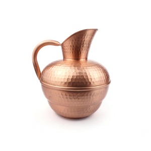 Carafe à eau en cuivre de forme ronde, style classique, finition lisse, prix d'usine en gros - Product Image 6