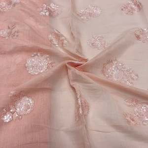 Wholesale Sequin Embroidery <b>Fabric</b> Export Quality Mesh Net Garment Textile For Importers And Bulk Buyers - Product Image 2