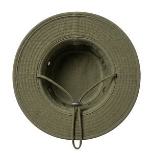 Custom Ripstop Common Boonie Hat Front Panel Wide Brim Outdoor Sun Hat Adjustable Chin Strap <b>Hiking</b> Fishing Camping OEM UV - Product Image 4