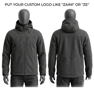 220g Polyester <b>Soft</b> <b>Shell</b> <b>Jacket</b> Charcoal Panel <b>Hooded</b> Breathable Windproof Eco-Friendly Autumn Casual Outdoor Wear - Product Image 1