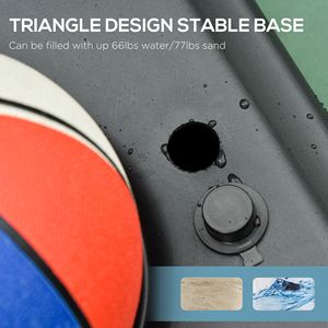 Sistema Canestro da Basket Portatile per Interni/Esterni con Cerchio in Acciaio da 29 Pollici, Altezza Regolabile, Durevole per Uso in Parchi - Product Image 6
