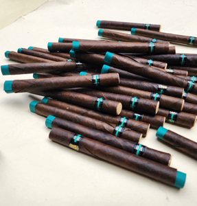 Rouleaux de feuilles de palmier de luxe manuels de qualité supérieure, multicolores, café, paon, vert, cerise, rouge, doré, 100% naturel, fumée - Product Image 5