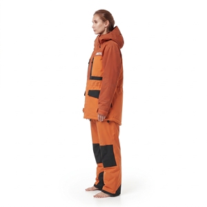 Traje de Nieve Naranja para Mujer Hawk Eye, Chaqueta Impermeable con Capucha y Diseño de Bloques de Color para Esquí y Deportes al Aire Libre - Product Image 6