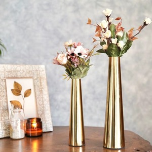 Vase à fleurs conique martelé en acier inoxydable, style industriel, fait main, écologique, décoration de table de mariage, haute qualité, abordable - Product Image 5