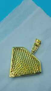 Colgante de Plata 925 con Logotipo de Letra Personalizado, con Incrustaciones de Moissanita VVS, Estilo HipHop, con Forma de Diamante y Nombre de Rapero - Product Image 6