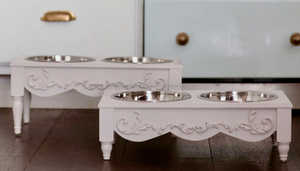 Acme Metal 100% Pure Stainless Steel Round Pet <b>Bowl</b> Black Powder Coated with Wire Base Indian Design for <b>Dog</b> Feeding Made India - Product Image 2