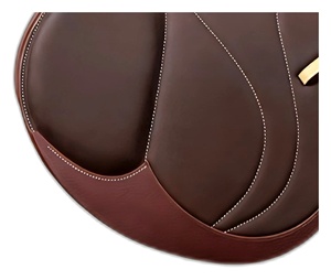 Selle d'équitation anglaise en cuir marron, équipement d'entraînement pour le dressage équestre - Product Image 2