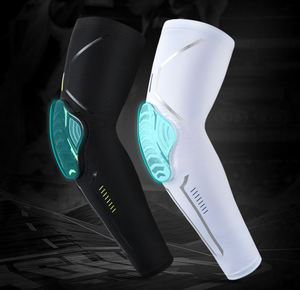 Manchon de protection de coude et de bras de sport à compression, flexible et respirant, avec structure alvéolée anti-collision pour le basketball et le football - Product Image 4