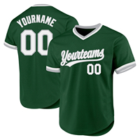 Maillot de baseball authentique grande taille, couleurs dégradées personnalisées, maille polyester respirante, séchage rapide, col en V, deux boutons, style rétro
